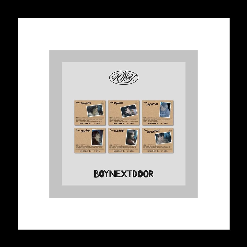 BOYNEXTDOOR WHY.. 1st EP Album CD+Folding poster on pack+Photo+Postcard+Photocard+Sticker+Tracking Sealed BND (LETTER RIWOO Version)