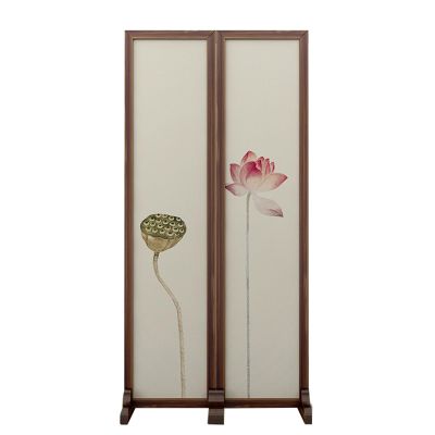 AMUFJJ Wall Partition Room Divider1/2/3/4 Panel Folding Portable Screens Room with Wider Support FeetIndoor Classroom Restaurant Privacy Screen (Color : 2panel, Size : 1.8x0.6m)