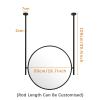 Drsyffsup Modern Hanging Rod Mirror, with Metal Frame and Boom, Washroom Makeup Shaving Round Ceiling Mounted Mirror, Bedroom Entrance Cloakroom Home Decorative Mirror (Size : Diameter-50CM/19.7INCH) view 2