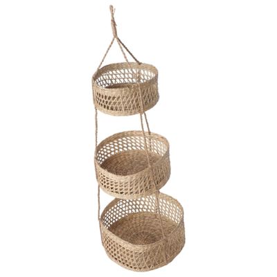 Angoily Hanging Fruit Basket Woven Storage Organizer for -saving Vegetable Holder for Easy Access and Air Circulation Design for Use