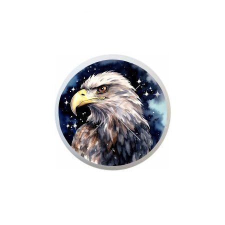 Eagles Celestial Stars Moon Mountains Several Designs to Choose From - 1.5" DECORATIVE Glossy Ceramic Dresser Drawer PULLS Cabinet Cupboard KNOBS (12)