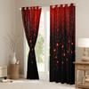 Abstract Ombre Curtains Red Black Teens Window Curtains for Bedroom Living Room for Boys Girls Women Kids Modern Geometric Window Drapes Treatments Glitter Galaxy Stars Decor 52W X 63L,2 Panels view 3