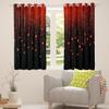 Abstract Ombre Curtains Red Black Teens Window Curtains for Bedroom Living Room for Boys Girls Women Kids Modern Geometric Window Drapes Treatments Glitter Galaxy Stars Decor 52W X 63L,2 Panels view 4