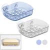 2 Pc Soap Bar Tray Dish Suction Cup Draining Shower Rack Bathroom Holder Saver Holder Self Draining Soap Dish Holes Easy Clean Bar Soap Holder with Suction Cup Soap Dish Suitable for Shower Bathroom view 4