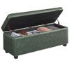 VASAGLE EKHO Collection - Storage Ottoman Bench, Entryway Bedroom Bench, 25 Gallons, Synthetic Leather with Stitching, Mid-Century Modern, Safety Hinges, Loads 660 lb, Forest Green ULOM075C01 view 1