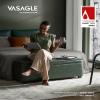 VASAGLE EKHO Collection - Storage Ottoman Bench, Entryway Bedroom Bench, 25 Gallons, Synthetic Leather with Stitching, Mid-Century Modern, Safety Hinges, Loads 660 lb, Forest Green ULOM075C01 view 4