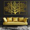 ICEWQOQU Tree of Life Wall Art, 3 Piece Metal Tree Wall Decor, Outdoor Metal Wall Art for Living Room, Bedroom, Bathroom, Hanging Over Bed Decor, Home Decor (89" W x 51" H / 227x130 cm, black) view 4