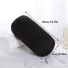 2 Pcs Microbead Bolster Tube Pillow, Squishy Neck Arm Back Support Roll Body Cushion Pillows Cylinder Bean Bag Throw Pillow for Plane Car Travel Recliner Sleeping, 11.8 x 6.3 Inch, Black + Red view 3