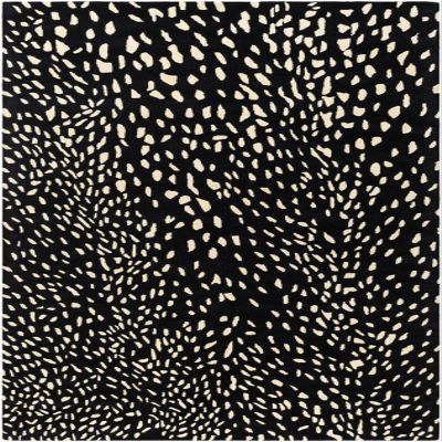 Antelope Cheetah Charcoal,Neutral,Grey,Ivory Animal Contemporary Handmade 100% Woolen Area Rugs & Carpets (Charcoal, 5' x 8')