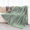 Green Leopard Print Blanket Fleece Blanket Plush Cozy Soft Green Throw Blanket Cozy Blankets for Couch Bed Sofa view 1