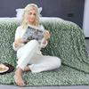 Green Leopard Print Blanket Fleece Blanket Plush Cozy Soft Green Throw Blanket Cozy Blankets for Couch Bed Sofa view 4