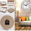 Modern Silent Wall Clock Non Ticking 16 Inch, Non Ticking Quartz Battery Operated Decorative for Kitchen, Living Room, Bedroom, Bathroom, Bedroom, Office(16",Map) view 2