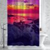 JIAMELUCK Seaside Beach Sunset Dusk Waterproof Shower Curtain Bathroom Fabric Polyester Shower Curtains Bath Decor Curtain 80x180cm(31" Wx71 H) view 2