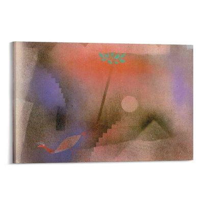 Bird Wandering Off Expressionism Modern Art, Cubism Surrealism by Paul Klee Art Poster Canvas Painting Decor Wall Print Photo Gifts Home Modern Decorative Posters Framed/Unframed 08x12inch(20x30cm)
