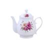 123Arts Small Teapot, Flower Teapot, Ceramic Tea Pot, Small Tea Pot for 1 Person Use,13oz,400ml view 1