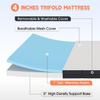 4 Inch Foldable Mattress Full, Folding Mattress with CertiPUR-US Certified, Trifold Mattress with Breathable & Washable Cover, Foldable Mattress for Camping, Guest, Floor RV,- 73" x 52" x 4"(Full) view 4