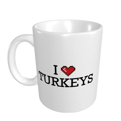 Abipuir Coffee Mugs Women I Love Turkeys Mug Mugs For Men Novelty Gifts