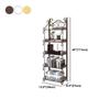 KWOKING Glam Bookcase Shelf Open Back Bookcase for Study Room Office Bookshelf Landing Multi-functional Living Room Multi-layer Shelf Children Students Storage Bookcase Gold 13.4"L x 8.3"W x 43.7"H view 2