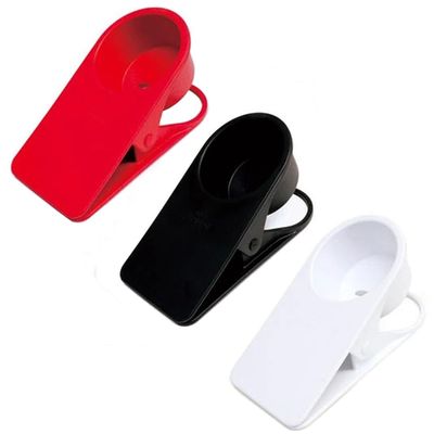 3PCS Cup Holders with Clip, Desk Side Bottle Cup Stand, Table Desk Side Water Coffee Mug Holder, Drink Cup Holder Clip for Home Office (White+Red+Black)