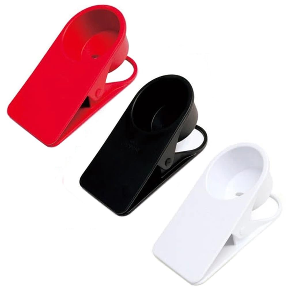 3PCS Cup Holders with Clip, Desk Side Bottle Cup Stand, Table Desk Side Water Coffee Mug Holder, Drink Cup Holder Clip for Home Office (White+Red+Black)