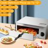 KOTEK Pizza Oven Countertop, 1450W Stainless Steel Electric Pizza Baker Oven with Insulated Handle & Removable Crumb Tray, Auto Shut-Off Timer, Commercial Pizza Maker for Kitchen Restaurant Home view 3