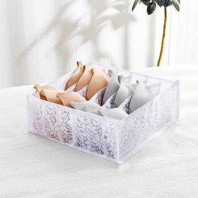 ASMEIR Underwear Bra Sock Organizer Cabinet Drawer Organizer Socks Scarf Underwear Organizer Box Wardrobe Clothing Organizer (Color : Bra 6 Grid)