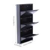Vintoro Shoe Storage Cabinet,Shoe Organizer,Freestanding Shoe Racks Cabinet,Wall Mounted & No-Assembly Metal Shoe Cabinet,Hold 9 Pair Shoes,Ultra-Thin Shoe Cabinet,for Entryway,Hallway view 3