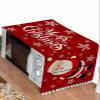Merry Christmas Santa Microwave Dustproof Cover Washer Dust Cover Machine Protector, Red Winter Snowflake Berry Decorative Kitchen Appliance Cover with 2 Pockets 28x67 view 1