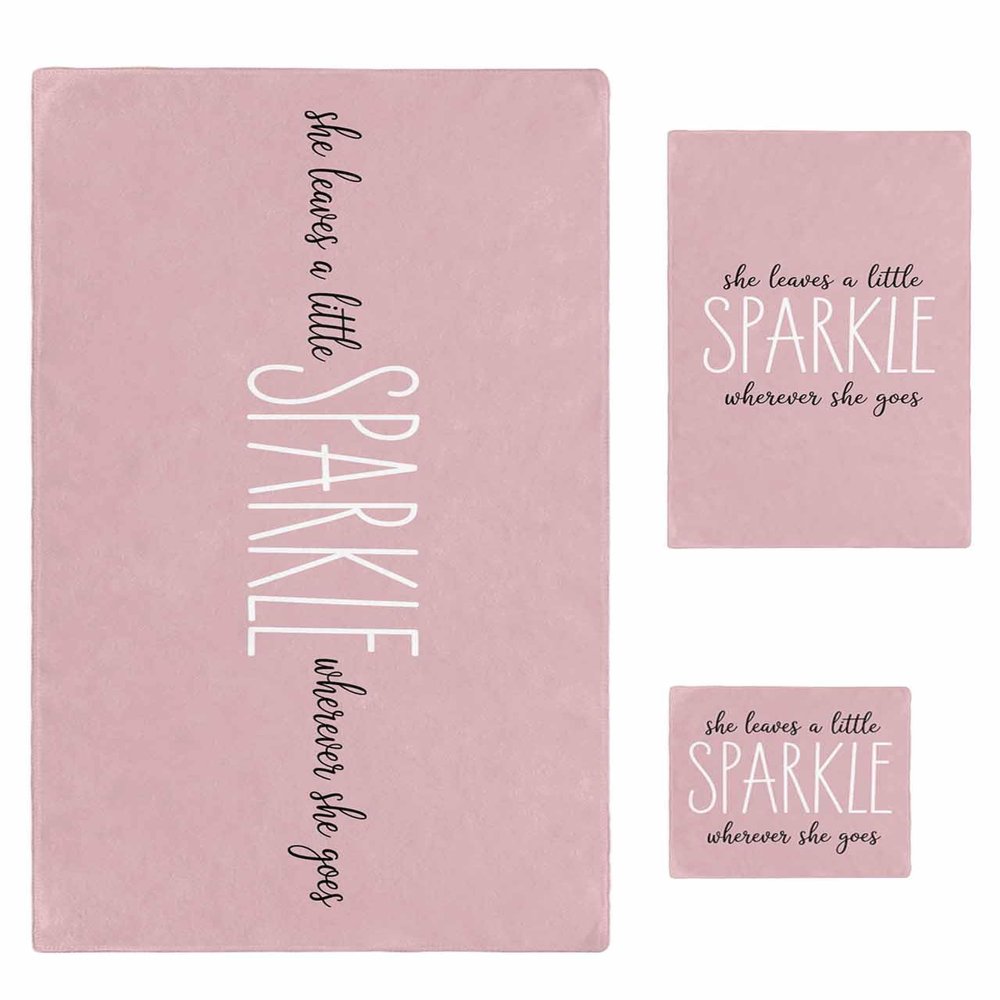 Blush Pink Positive Bathroom Towel Set,Microfiber Bath Kitchen Beach Hand Dish Towels Set,Quick Dry Luxury Soft Decorative Towels+Set Clearance Bulk Accessories Decor(3-PC) Black White Energy Word