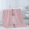 Blush Pink Positive Bathroom Towel Set,Microfiber Bath Kitchen Beach Hand Dish Towels Set,Quick Dry Luxury Soft Decorative Towels+Set Clearance Bulk Accessories Decor(3-PC) Black White Energy Word view 3