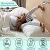 SLEEP-NEST Dual Tone Duvet Cover Set Alaskan King 136"x120" Long Staple 100% Egyptian Cotton - 3 Piece Shading Design 600TC Oversized King Large Covers, Two Color Duvet Cover, (White + Burgundy) view 4