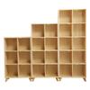 CraftThink Bookcase, Natural Pine Wood Cube Storage Organizer, Wooden Closed Back Bookcase Standard Natural Bookshelf with Shelves - 27.5" L x 12" W x 59" H Cabinet Not Included, Drawer Not Included view 3