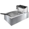 RUYICZB Electric Deep Fryer for Commercial and Home Stainless Steel Countertop Fryer with Basket Overheat Protection Temperature Control, Single Tank Deep Fryer 10.57QT French Fries Donuts view 1