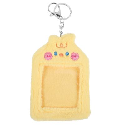 GALPADA Multi-functional Card Holder Plush Photocard Holder Keychain Cartoon Idol Id Card Credit Case Protective Sleeves Photo Sleeves Protector Teachers'