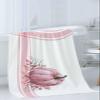 Blush Pink Pumpkin Bathroom Towel Set,Microfiber Bath Kitchen Beach Hand Dish Towels Set,Quick Dry Luxury Soft Decorative Towels+Set Clearance Bulk Decor(3-PC) Thanksgiving Eucalyptus Leaves view 3