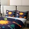 100% Cotton Planets Of Solar System Duvet Cover Queen Mercury Earth Mars Neptune Saturn Jupiter Comforter Cover for Kids Teens Universe Space Bedding Set Galaxy Starry Sky Quilt Cover Soft Comfy view 4