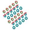 FOMIYES Candle Wreaths Rings 30Pcs Mini Christmas Wreaths with Bows, Miniature Decoration, Sisal Silk Christmas Crafts Ornament Dollhouse Wreath Mini Sisal view 1