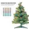 FOMIYES Candle Wreaths Rings 30Pcs Mini Christmas Wreaths with Bows, Miniature Decoration, Sisal Silk Christmas Crafts Ornament Dollhouse Wreath Mini Sisal view 2