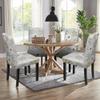 Sufdari Dining Chair Covers,Kitchen Chair Cover,Parsons Chair Slipcover,Spandex Chair Protectors for Dining Room Stretch Chairs Cover Set of 4 -Grey Floral view 2