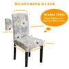 Sufdari Dining Chair Covers,Kitchen Chair Cover,Parsons Chair Slipcover,Spandex Chair Protectors for Dining Room Stretch Chairs Cover Set of 4 -Grey Floral view 3