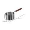 BESTonZON Cooking Saucepan with Wood Handle Small Pot for Heating Smooth Bottom Easy to Use Gas Induction view 2