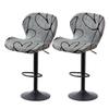 XGANGM Stretch Bar Stool Cover Curved Barstool Covers Set of 6 Printed Soft Spandex Barstool Slipcover Removable Washable Swivel Stools Slipcovers for Office Dining Room Kitchen,#19,2PCS view 1