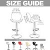 XGANGM Stretch Bar Stool Cover Curved Barstool Covers Set of 6 Printed Soft Spandex Barstool Slipcover Removable Washable Swivel Stools Slipcovers for Office Dining Room Kitchen,#19,2PCS view 2