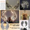1 Pair Angel Wings Metal Wall Art, Angel Wings Metal Wall Art Decor with Led Lights, Black Hanging Angel Wing Wall Sculptures, Indoor Outdoor Wall Hanging Decorations 45*45cm/17.7*17.7inch view 3