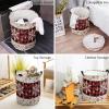 Christmas Large Laundry Basket, Waterproof Laundry Hamper for Baby Clothes, Winter Snowflake Xmas Red Black Plaid Burlap Foldable Laundry Baskets with Handles, 13.8''x17'' view 4