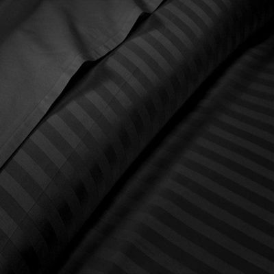 600 Thread Count 4 Piece Sheets Set for College Dorm Bed - Full XXL Size Sheets for College Dorm Room Bedding with 8" Deep Pocket Elastic Fitted Sheet - 100% Egyptian Cotton - Dark Grey Stripe.