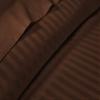 600 Thread Count 4 Piece Sheets Set for College Dorm Bed - Twin Size Sheets for College Dorm Room Bedding with 8" Deep Pocket Elastic Fitted Sheet - 100% Egyptian Cotton - Chocolate Stripe. view 1