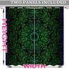 ZYMECH Black Paraban para Dividir Espacio, Dark Background Geometric Room Divider Door Cortinas para Separar Cuartos 55in Width by 72in Height view 3