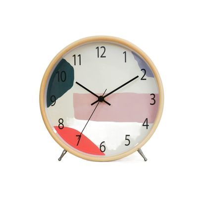 BinOxy Desk Clock Simple Ornament Table Clock Table Clock Clock Living Room Bedroom Decoration Large Mute Desktop Clock Tabletop Clock (Color : 03, Size : 10inch)
