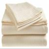 AHJ Beddings Royal 600 Thread Count Queen Size 8 Piece Bed in a Bag (500GSM Fiber Fill Comforter, 15" Deep Pocket Sheet Set and Bed Skirt) 100% Egyptian Cotton - Beige Stripe view 2